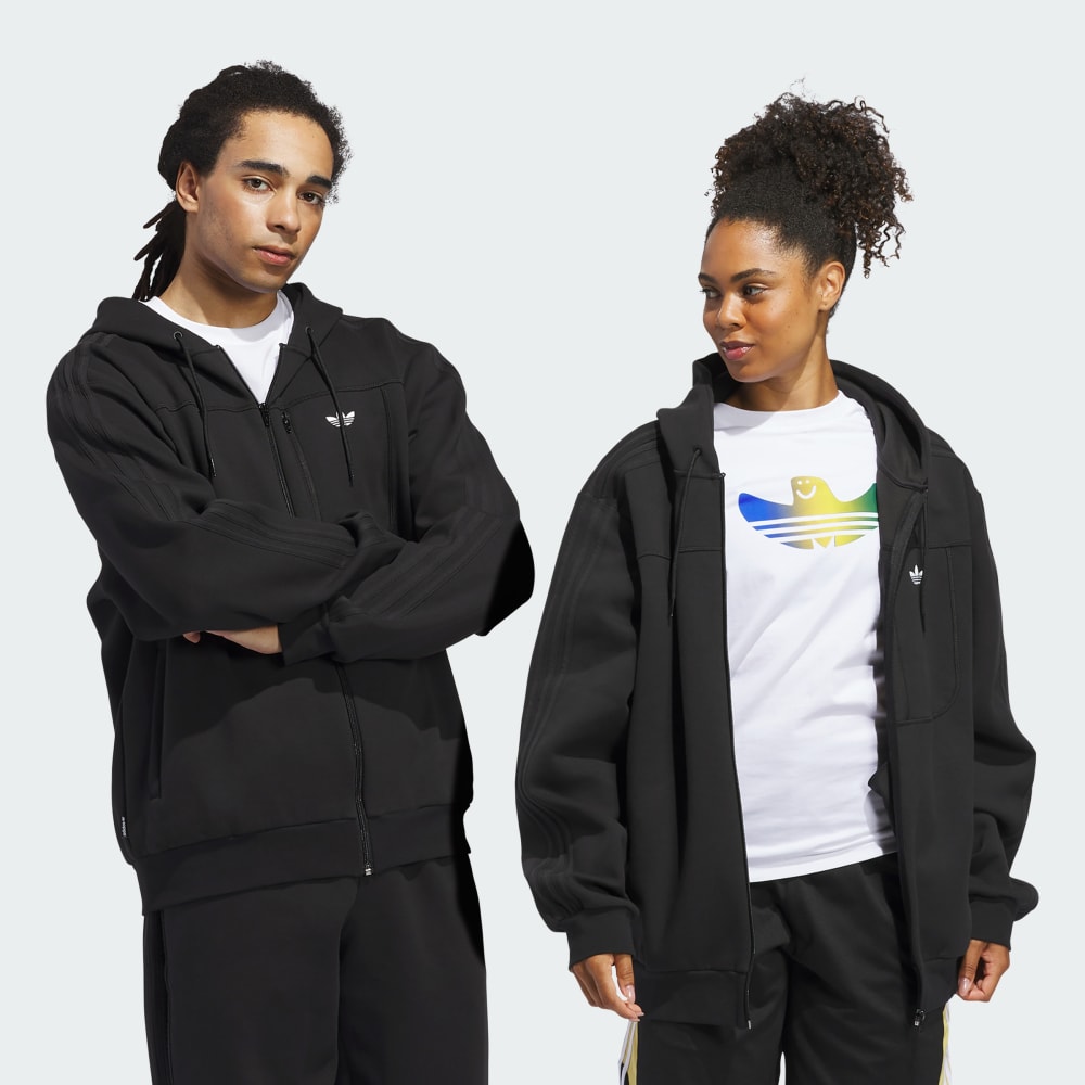 

Флисовая куртка Adidas Skateboarding Technical Fleece Jacket, черный/белый
