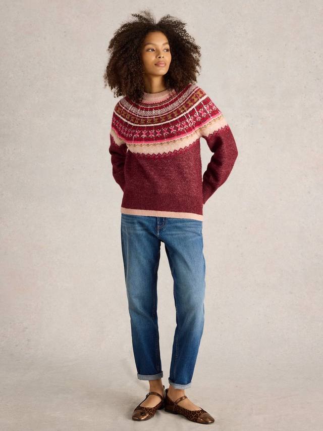 

Джемпер fair isle с матовыми блестками White Stuff, цвет Plum/Multi