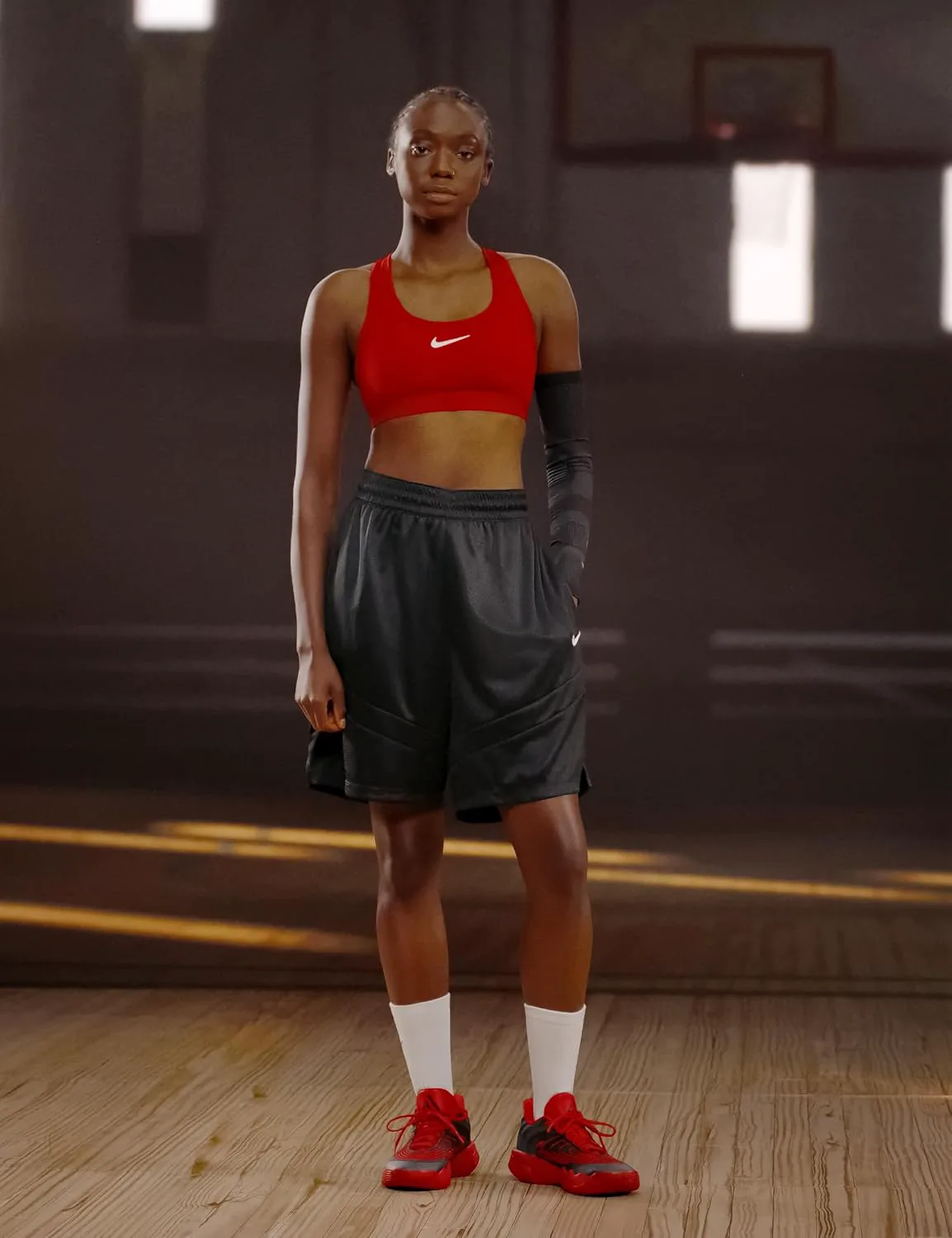 Кроссовки для баскетбола Nike Giannis Immortality 4 для взрослых унисекс, черный/красный — фото 3