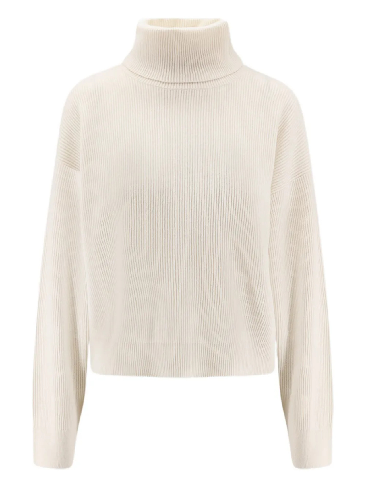 

Водолазка Brunello Cucinelli в рубчик, нейтральный