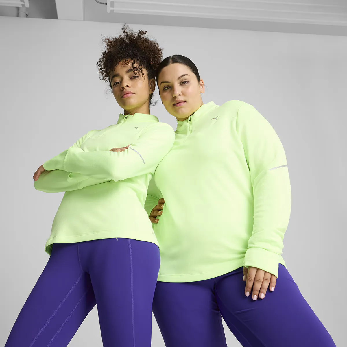 

Женская футболка RUN GRID FLEECE 1/2 ZIP Puma, зеленый