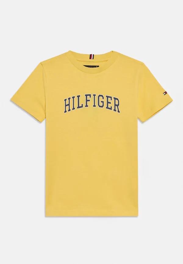 Футболка с круглым вырезом и логотипом Tommy Hilfiger, Yellow Dahlia