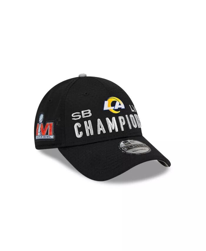 

Мужская черная регулируемая кепка New Era Los Angeles Rams 2021 Super Bowl Champions в раздевалке 9FORTY Snapback Nike