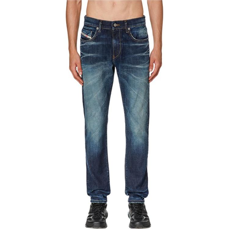 Джинсы D Strukt 09G29 Slim cut 2019 года выпуска Diesel, темный синий — фото 4