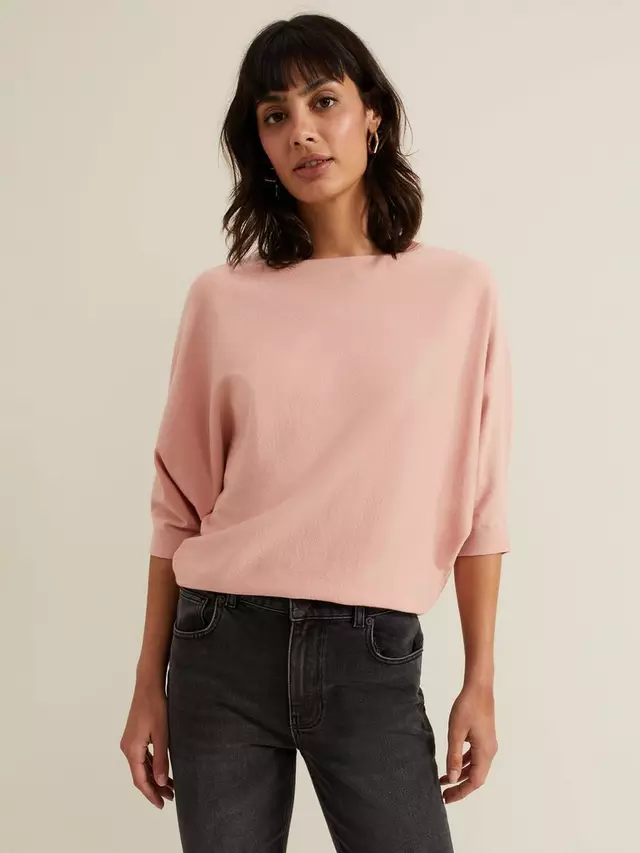 

Джемпер Phase Eight Cristine Fine Knit Batwing, розовый