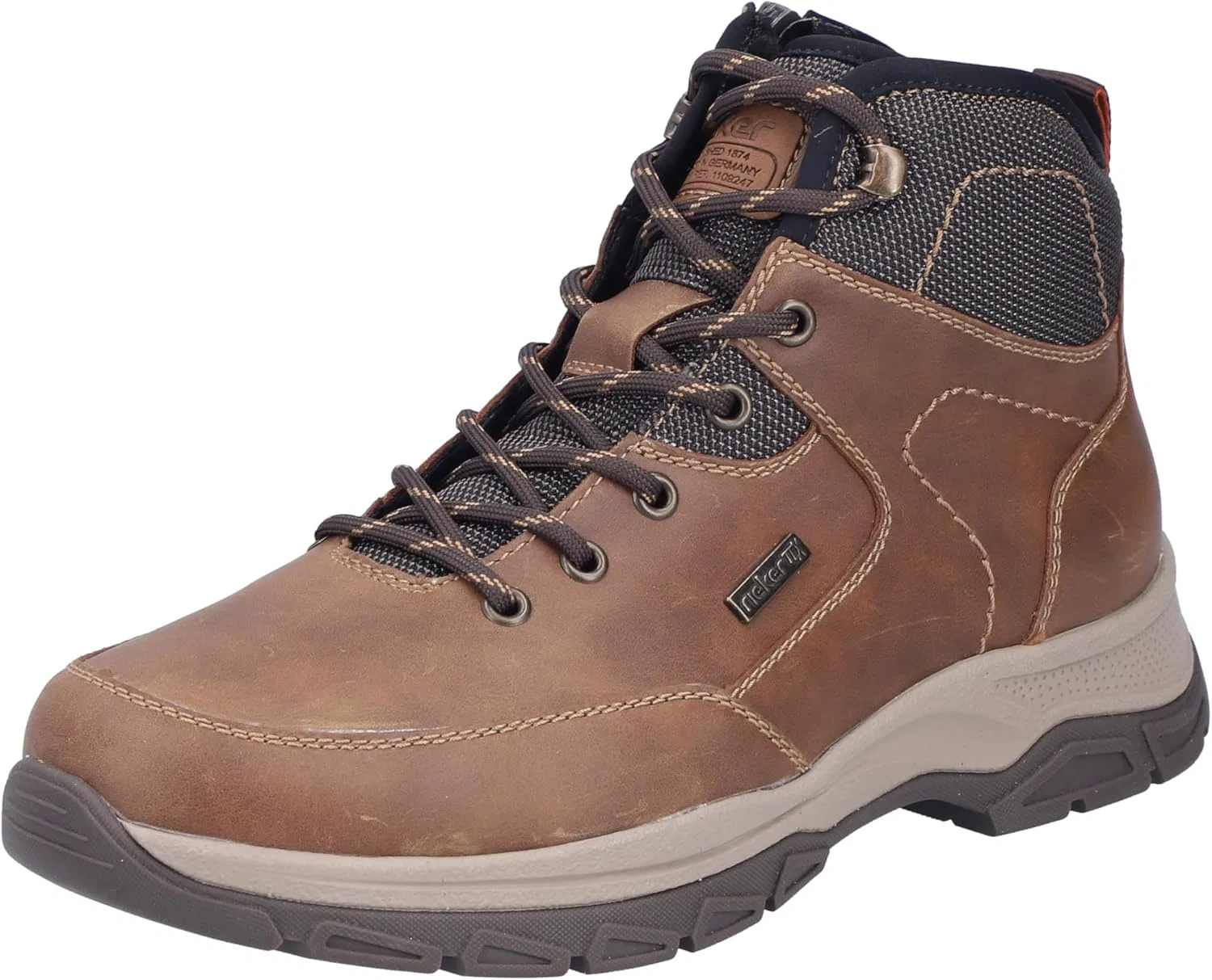 Мужские ботинки Rieker 30230 на шнуровке, Brown 22
