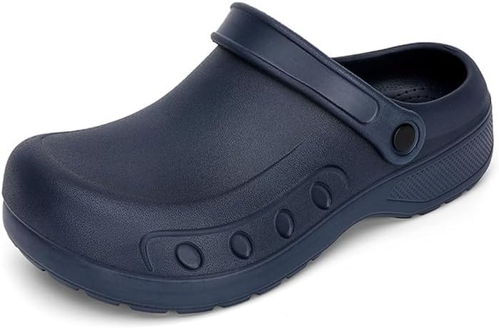 

Унисекс сабо для общественного питания, удобные, из материала EVA, легкие шлепанцы, для врачей и медсестер, водонепроницаемые, маслостойкие, с закрытым носком, рабочая обувь Vandimor, синий