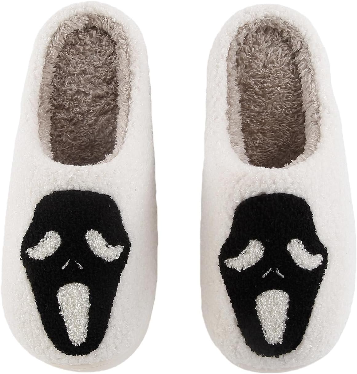 

Домашние тапочки ABKAZMMER для женщин и мужчин, эластичные, удобные, пушистые, мягкие, теплые для спальни с противоскользящей подошвой, зимние, с милым животным, для дома и улицы, ретро, с эффектом памяти, Whiteblacka