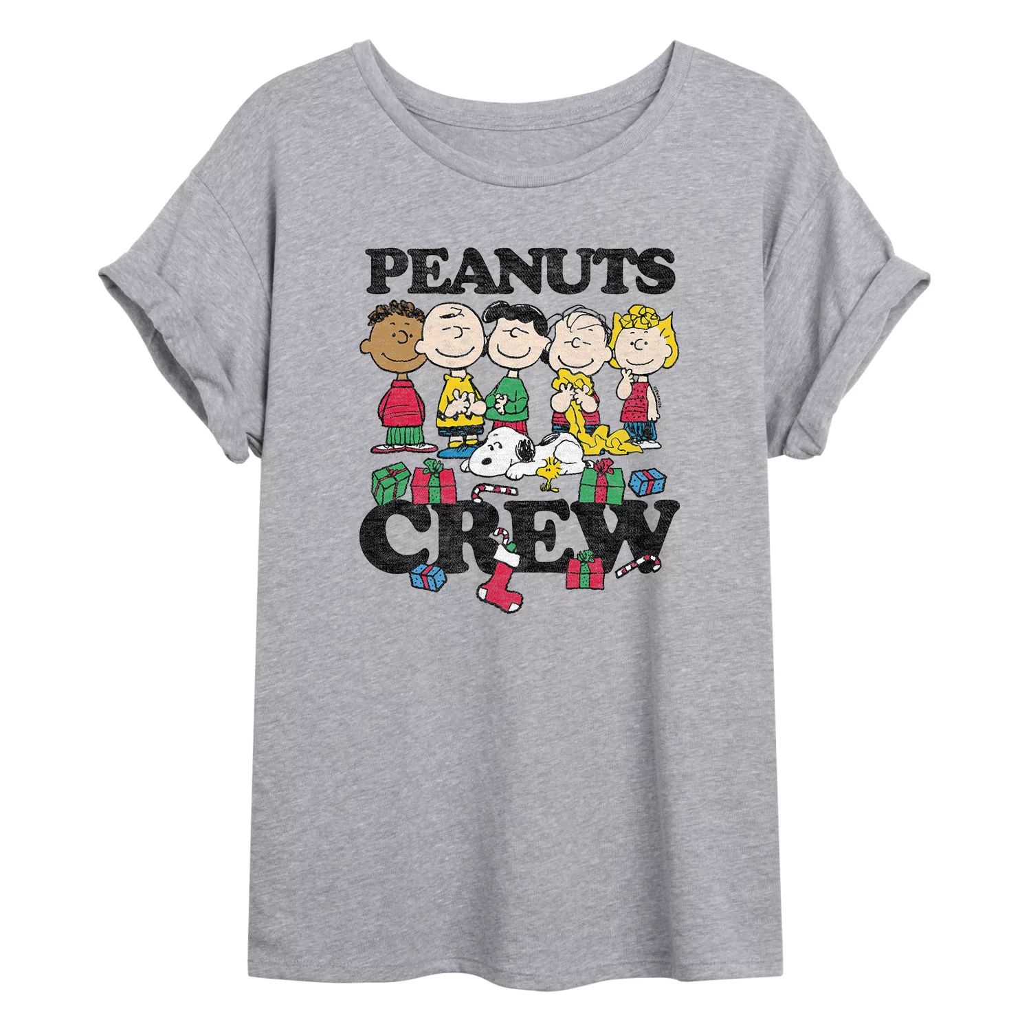 

Большая футболка с рисунком Juniors' Peanuts Holiday Crew Licensed Character