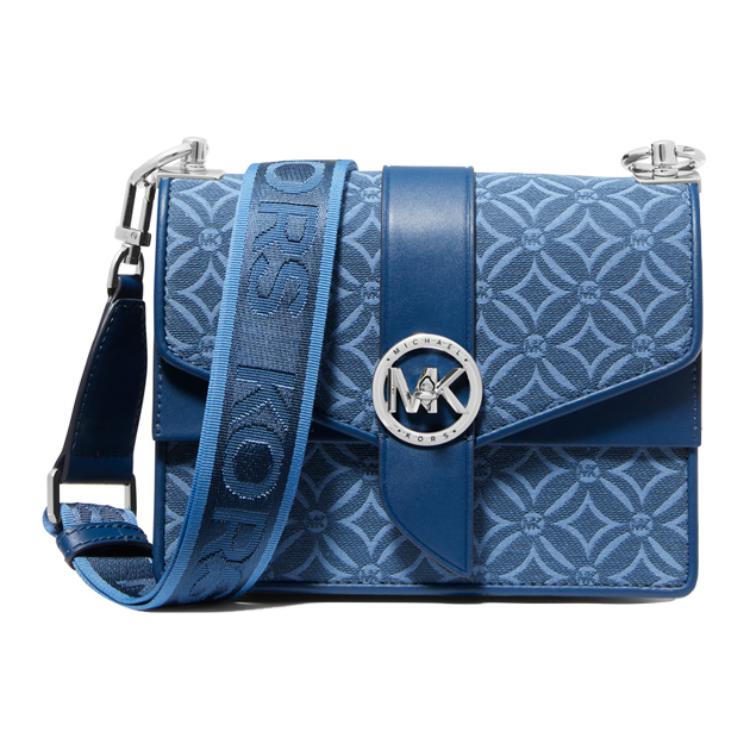 

MICHAEL KORS Кожаный конверт через плечо маленький женский лазурный