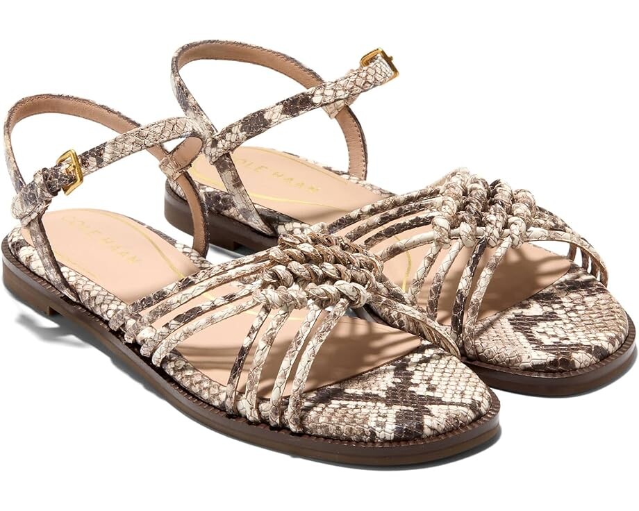 Сандалии Cole Haan Jitney Knot, цвет Sandollar Soho Snake Prnt Leather