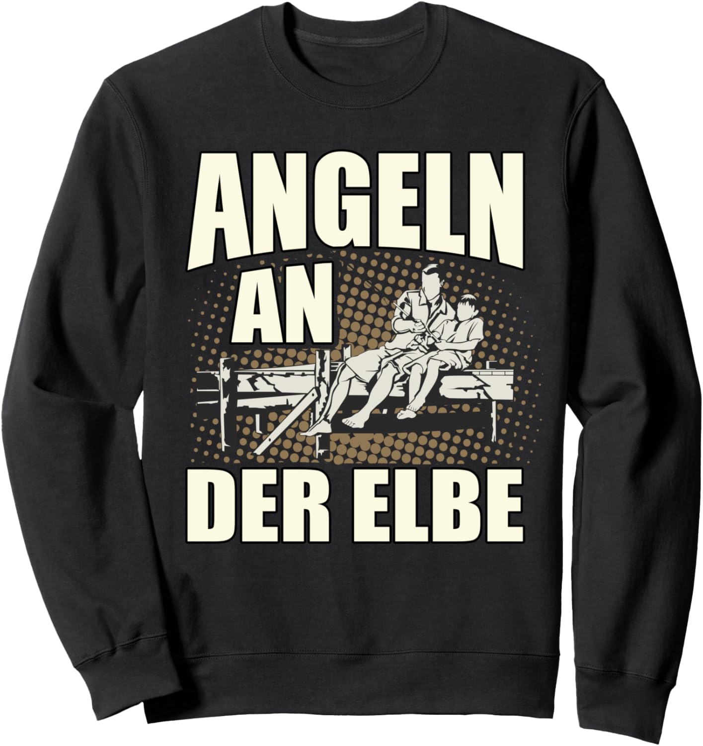 

Мужская толстовка с изображением рыболовной удочки «Рыболов на Эльбе» Funny Fishing And Fishing Gift Ideas, черный