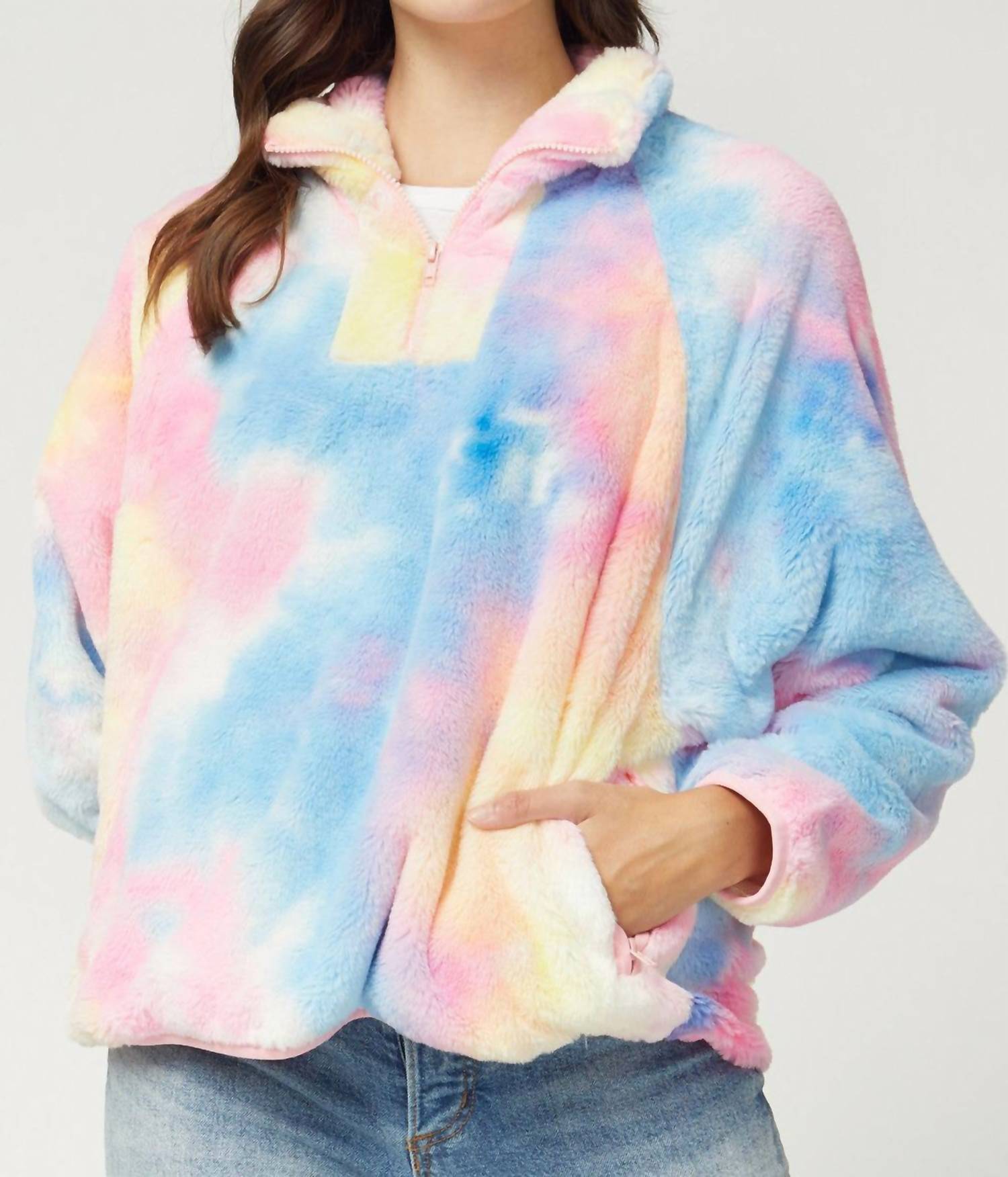 

Свитер «Сладкая вата» с принтом «тай-дай» entro, цвет tie-dye print