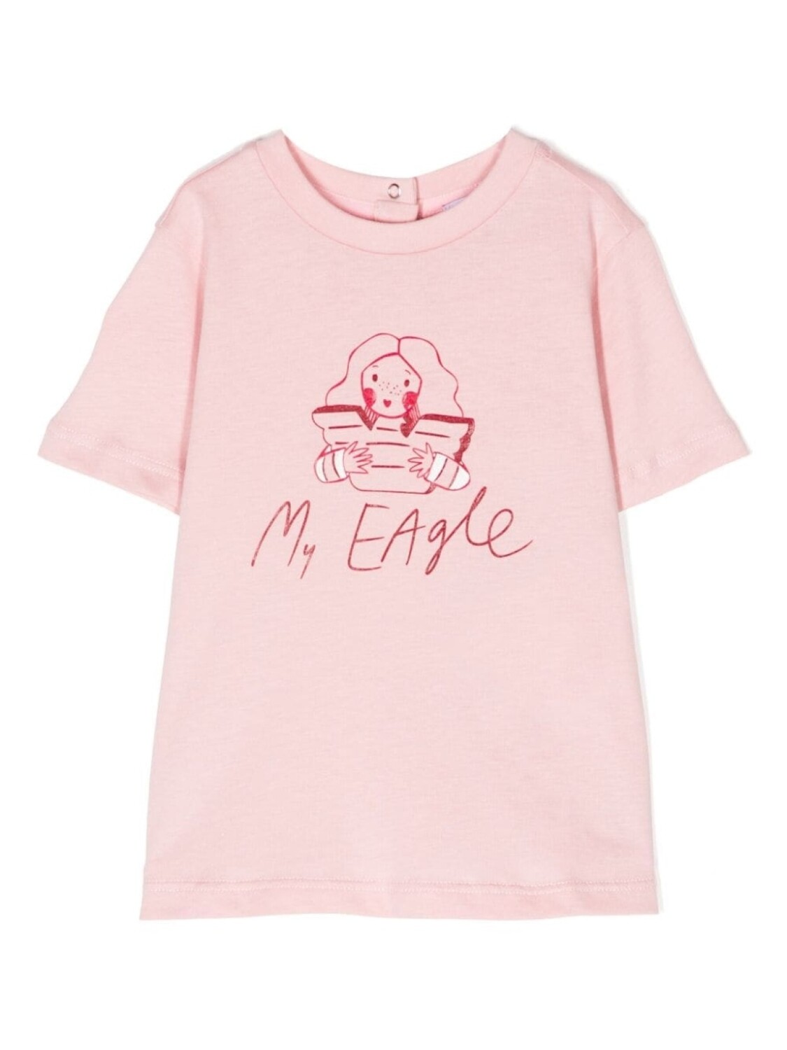 

Футболка с графичным принтом Emporio Armani Kids, розовый