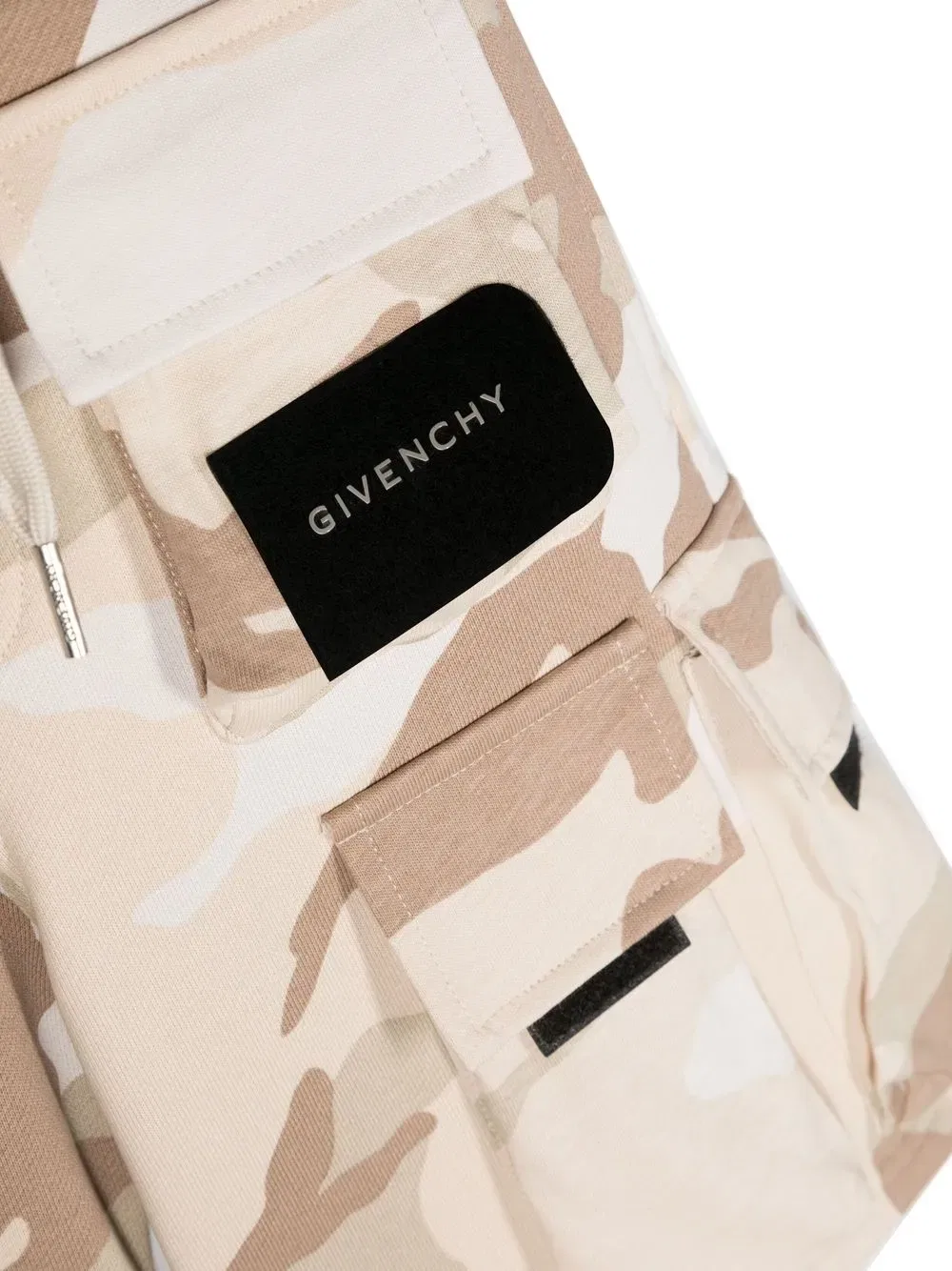 Камуфляжные хлопковые шорты-карго Givenchy Kids, нейтральный — фото 3