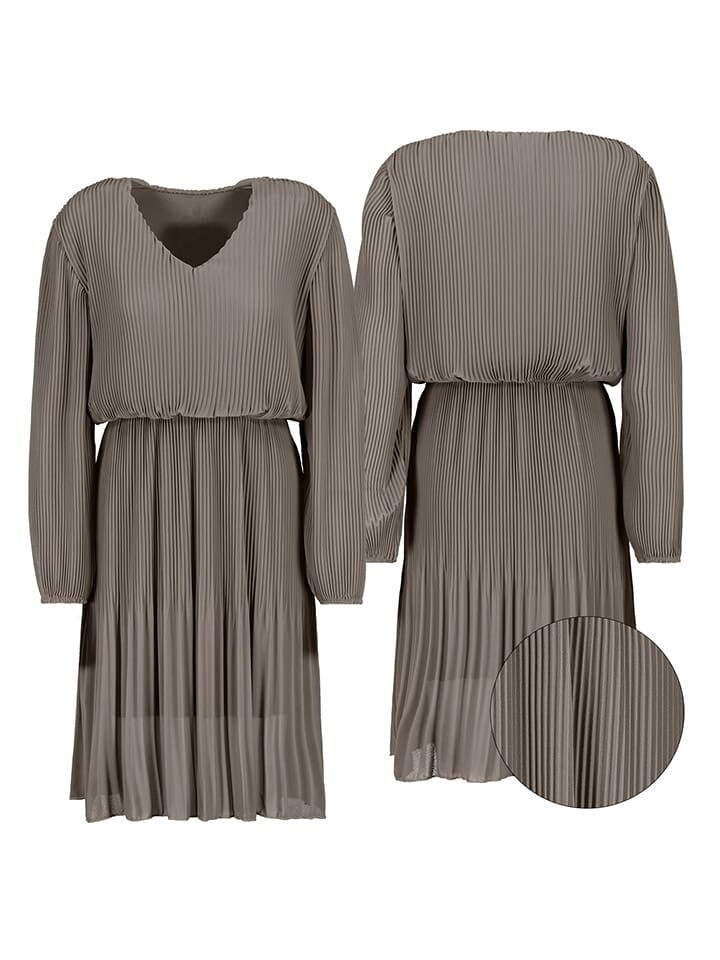

Платье до колена Sublevel Plisseekleid, серо-коричневый