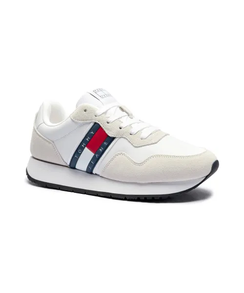 

Современные кроссовки из кожи для бега Tommy Jeans, белый