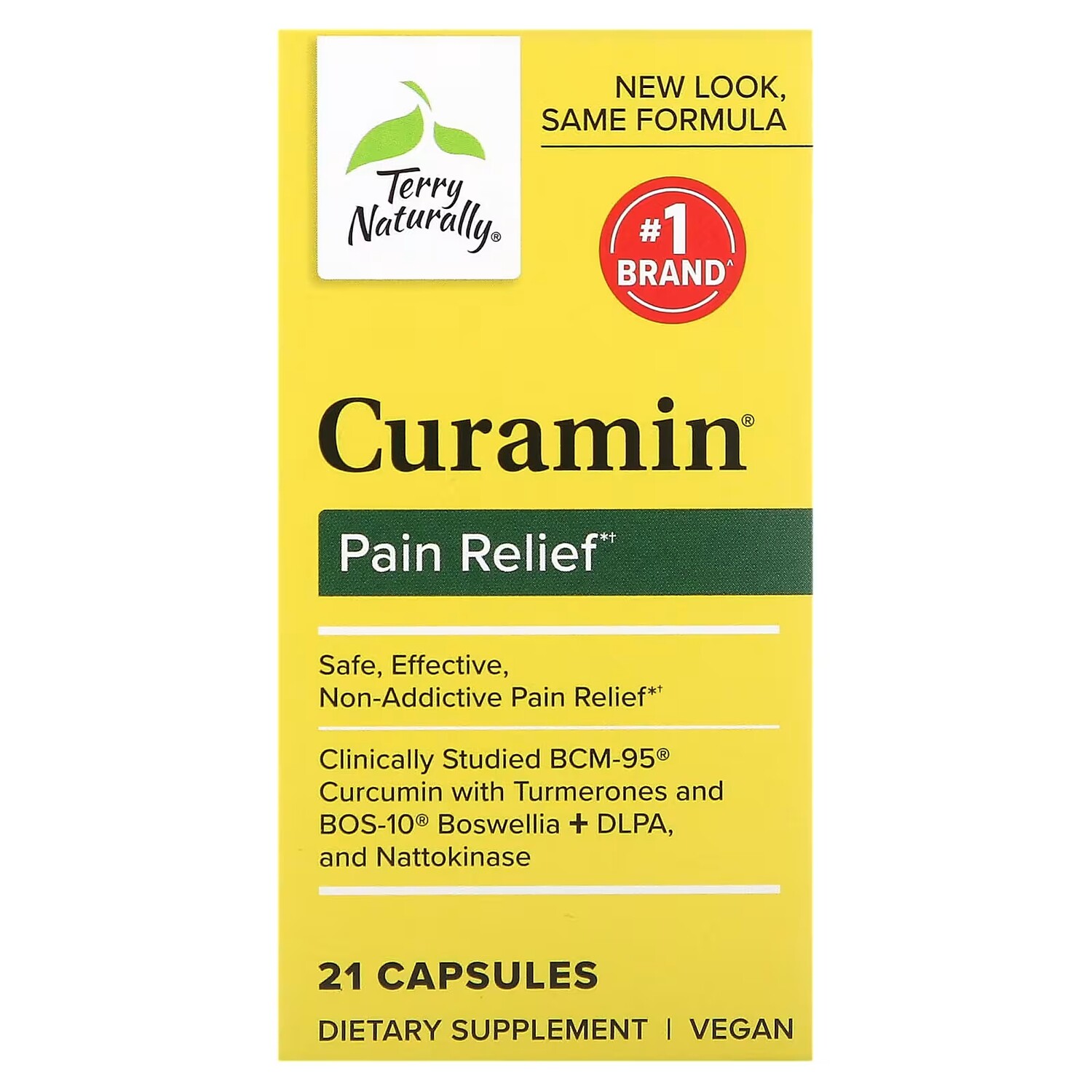 

Обезболивающее Тerry Naturally Curamin без ГМО, 21 капсула
