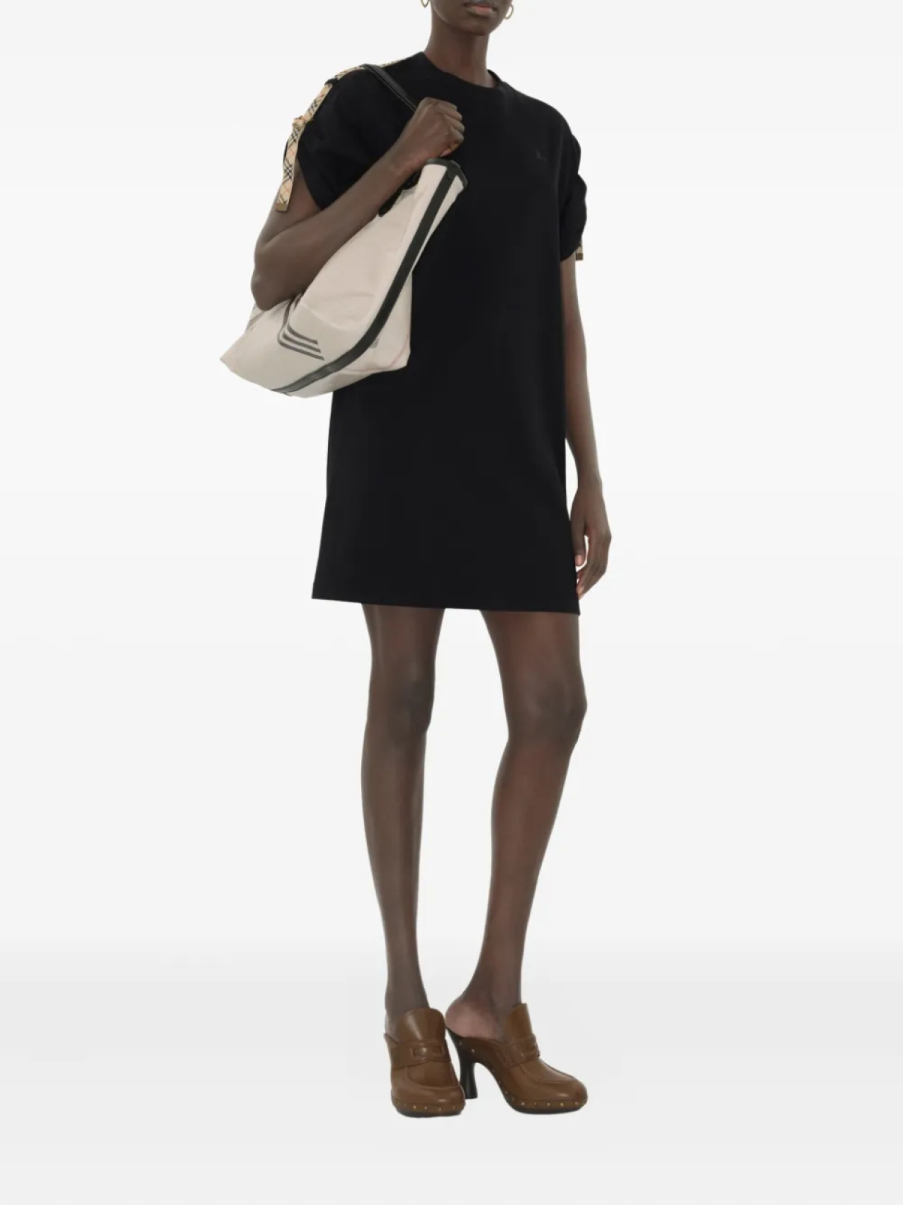 Платье-футболка Burberry из хлопка, черное — фото 2