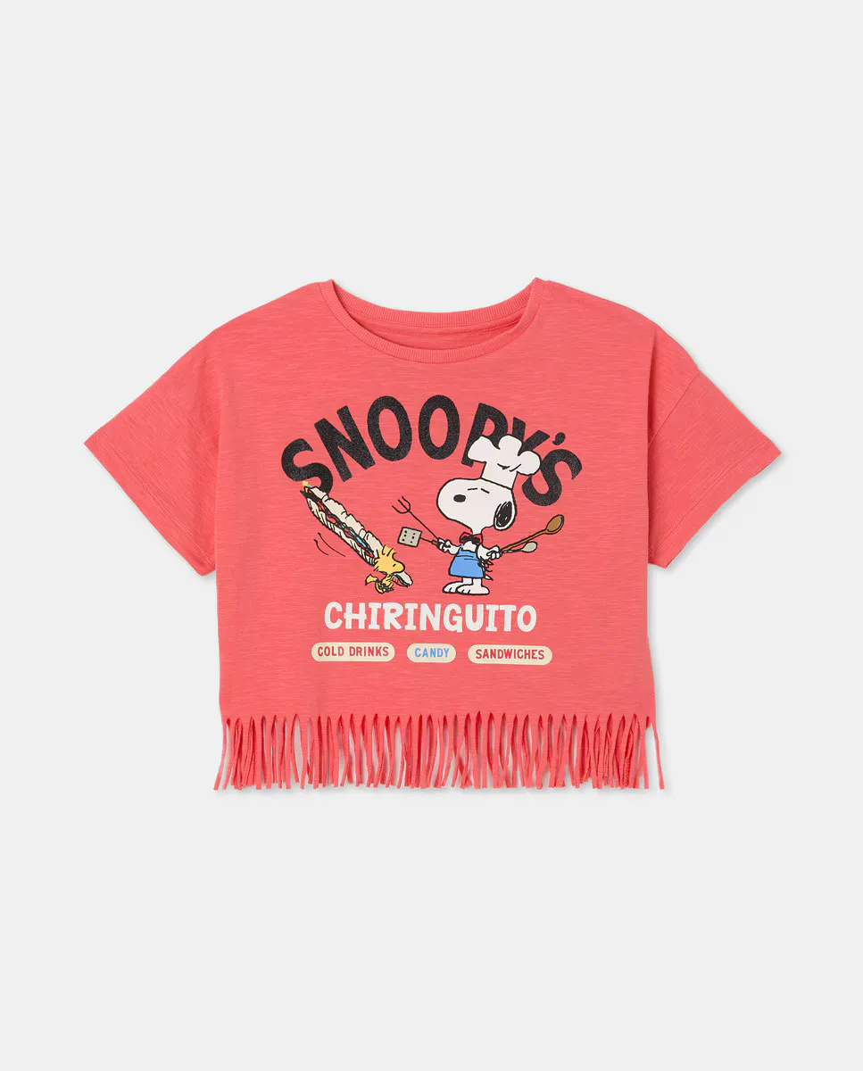 

Snoopy Футболка для девочек с коротким рукавом Kids El Corte Inglés, красный