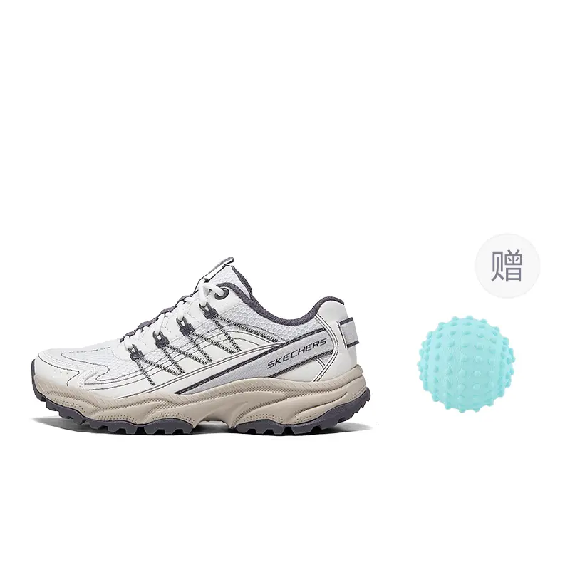 

Skechers Женские походные кроссовки OUTDOOR с абразивостойкостью, легкие, низкие, бело-серые + подарок, цвет White Gray+Giveaway