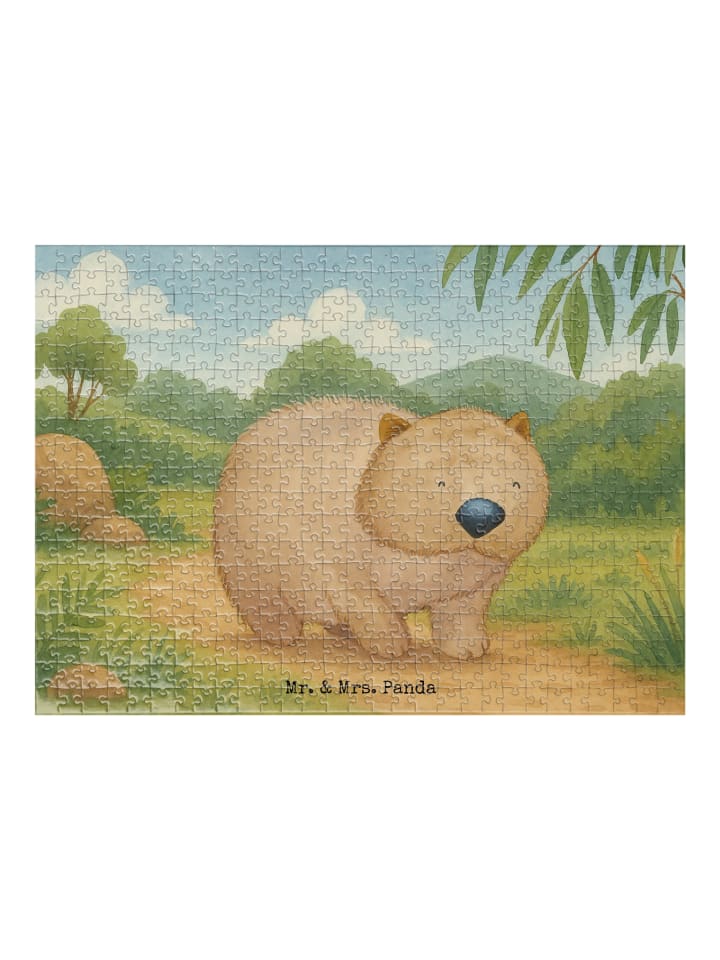 

Mr. & Mrs. Panda Дизайн головоломки с вомбатом, без надписей белым цветом