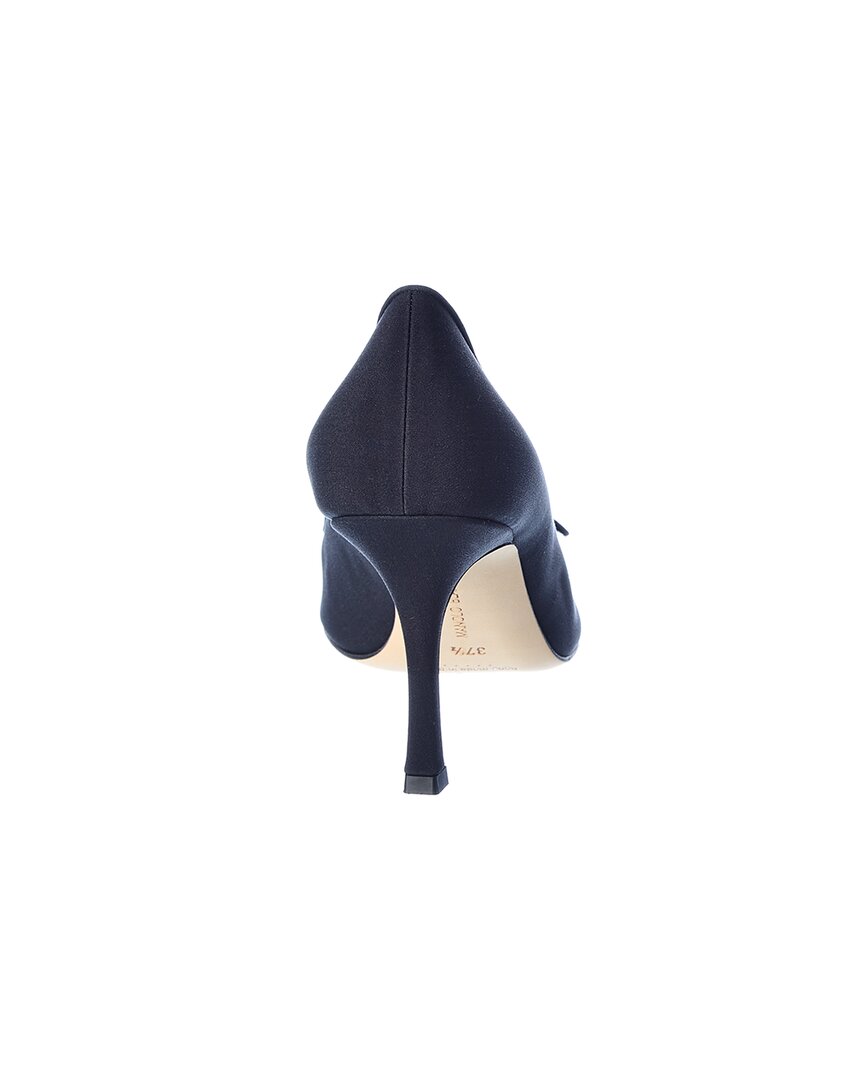 Шелковые туфли Manolo Blahnik Maysale 90, черный — фото 3