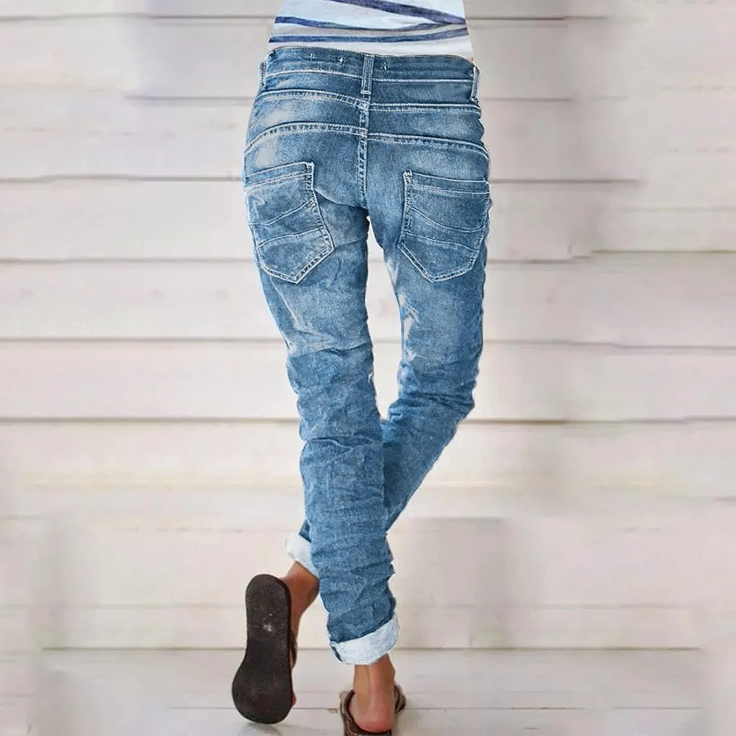 Джинсы свободные, Jeans, синие — фото 2