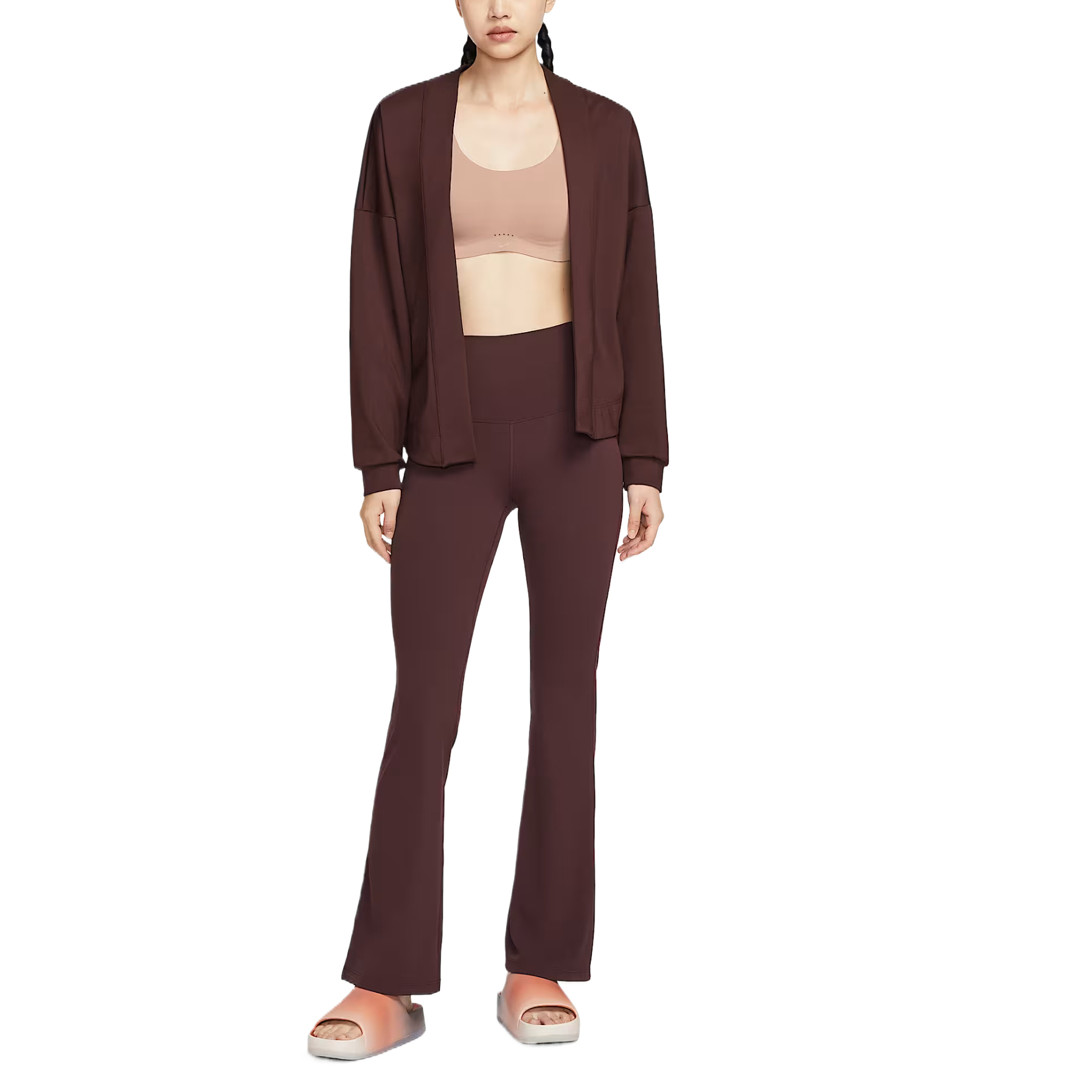 

Zenvy леггинсы с высокой талией и расклешенными штанинами Nike, Tan