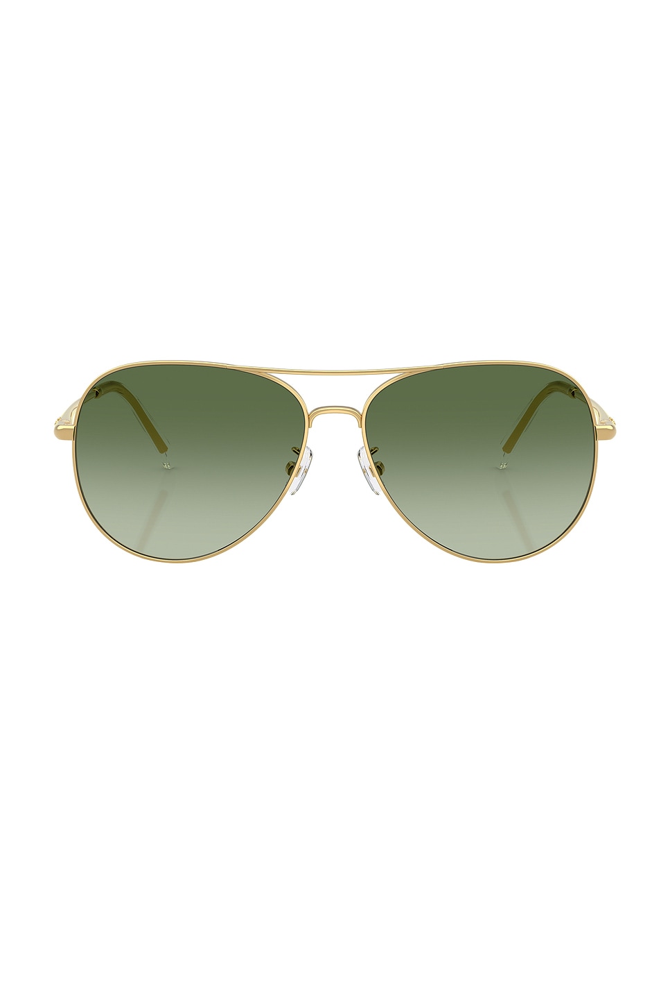 

Солнцезащитные очки-авиаторы Tory Burch, yellow gold & green