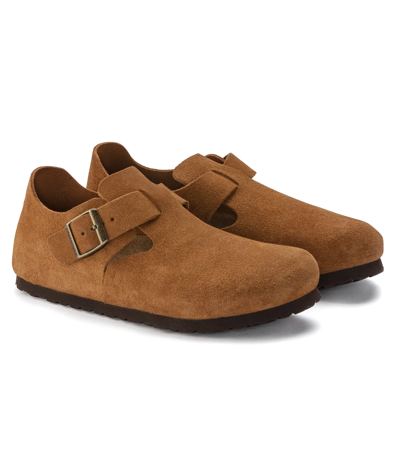 Унисекс замшевые слипоны Birkenstock London кэмел — фото 4