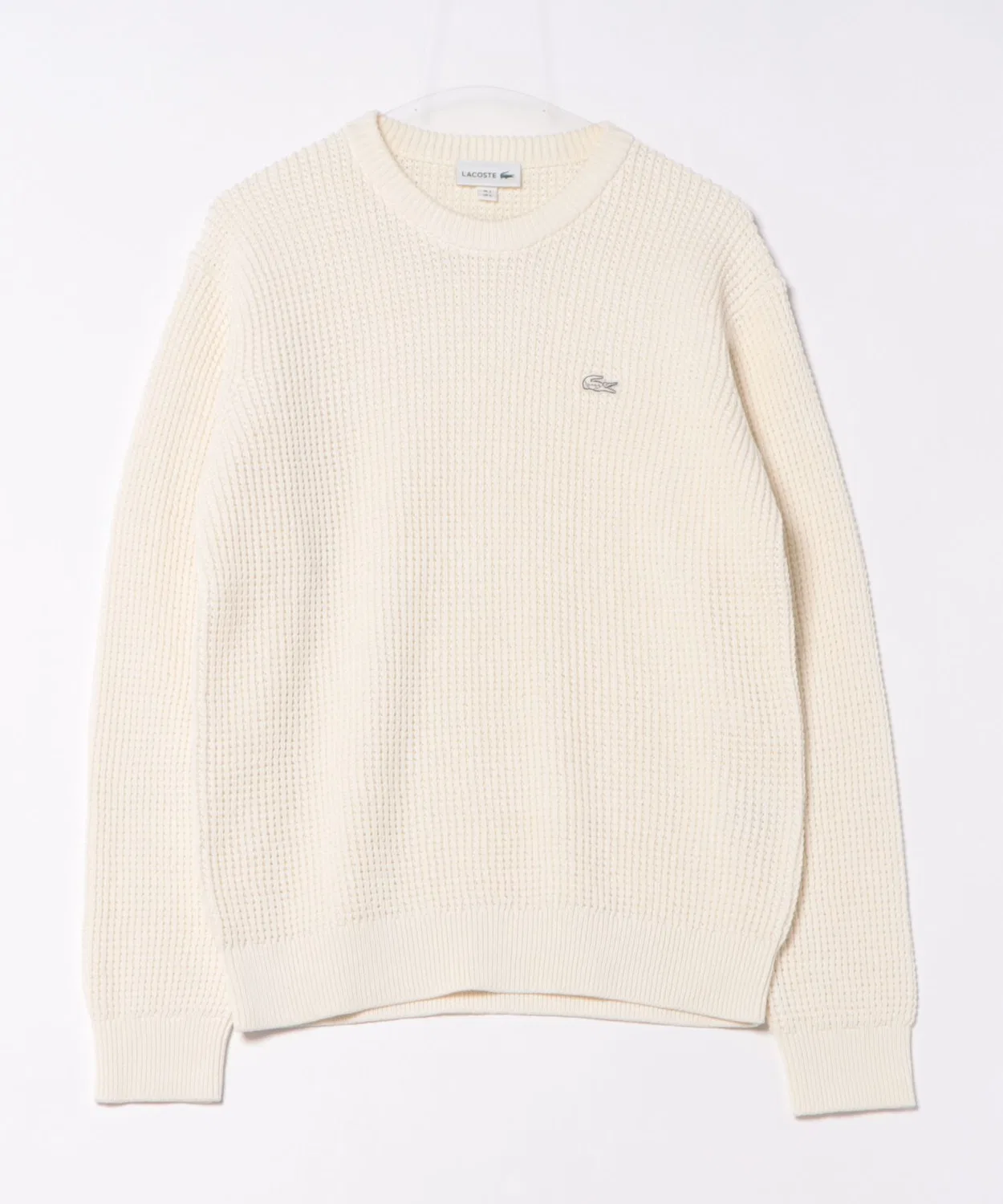 Свитер Lacoste Relax Fit белый вафельный