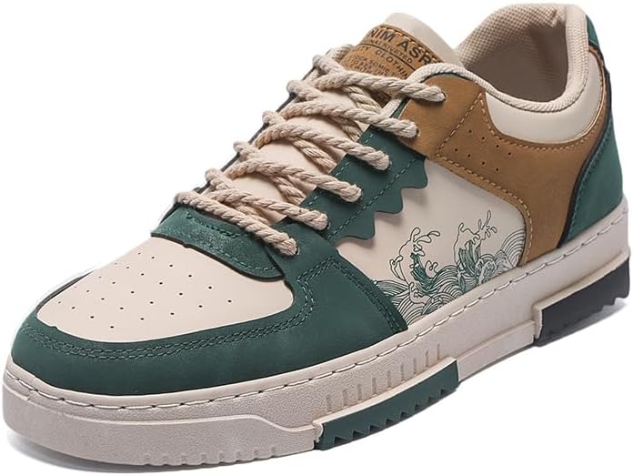 

Hhhchpm Удобные повседневные кроссовки: низкие шнурованные тапочки для активного отдыха и повседневной носки, зеленый