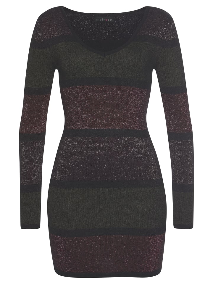 

Melrose Вязаное платье зеленого и розового цвета