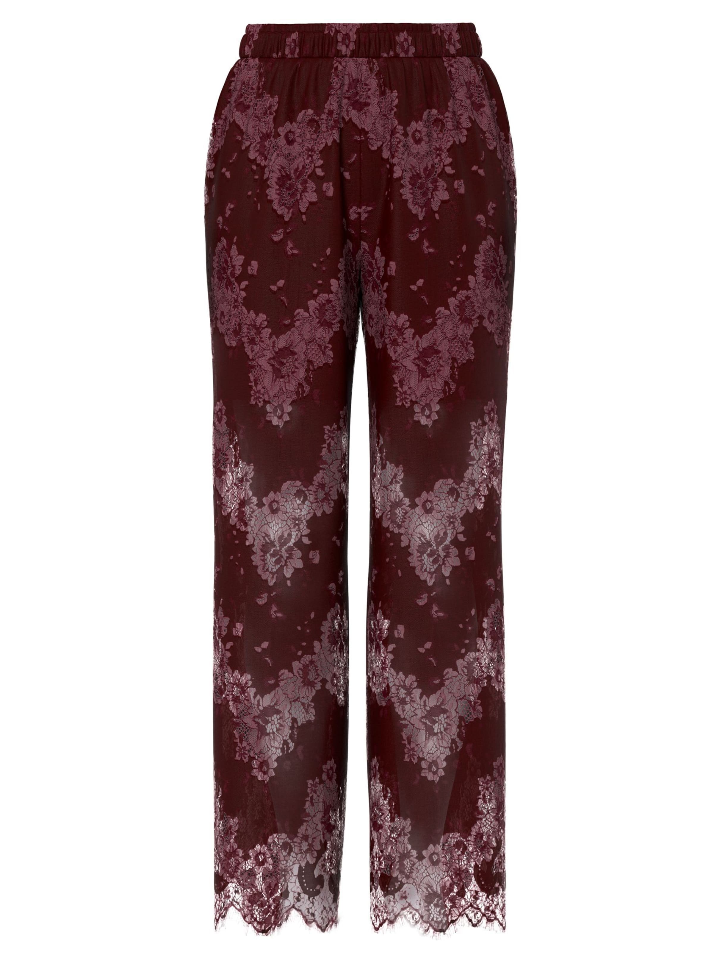 

PIECES Штаны свободного кроя 'PCRinne' в цвете бургунди