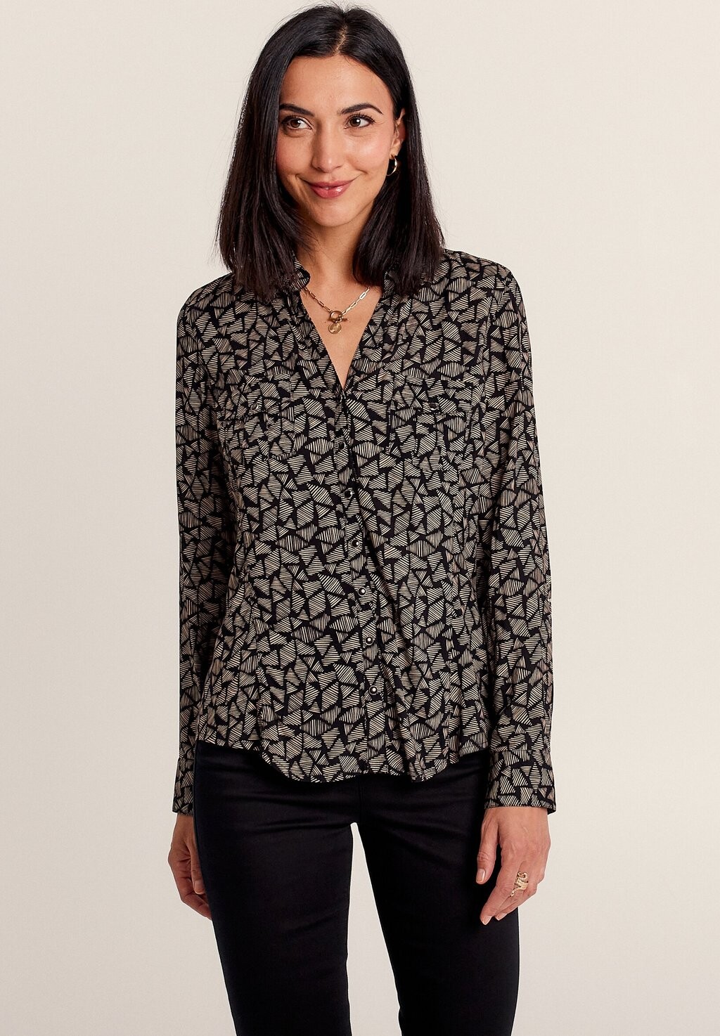 

Блузка-рубашка BREAL BREAL SHIRT MIT LANGEN ÄRMELN, цвет noir