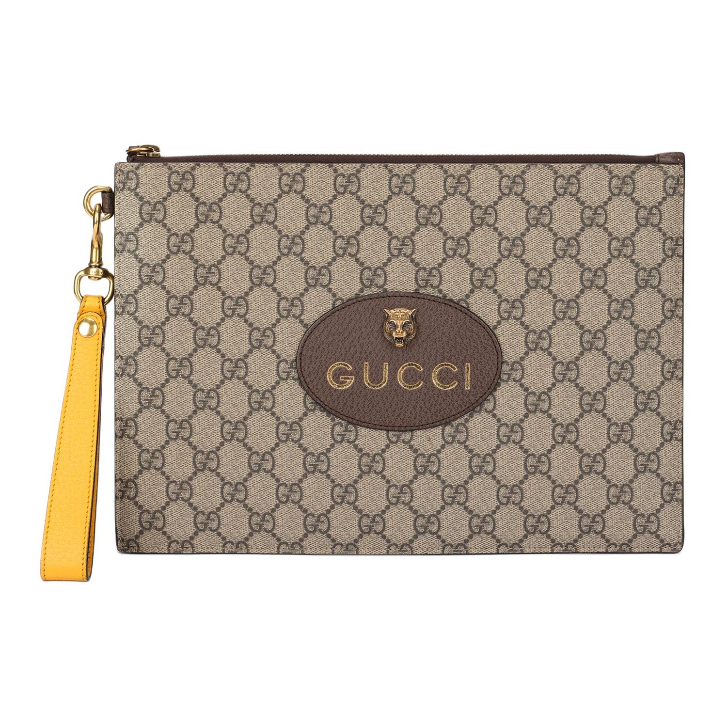 Клатч GUCCI из ткани и кожи унисекс