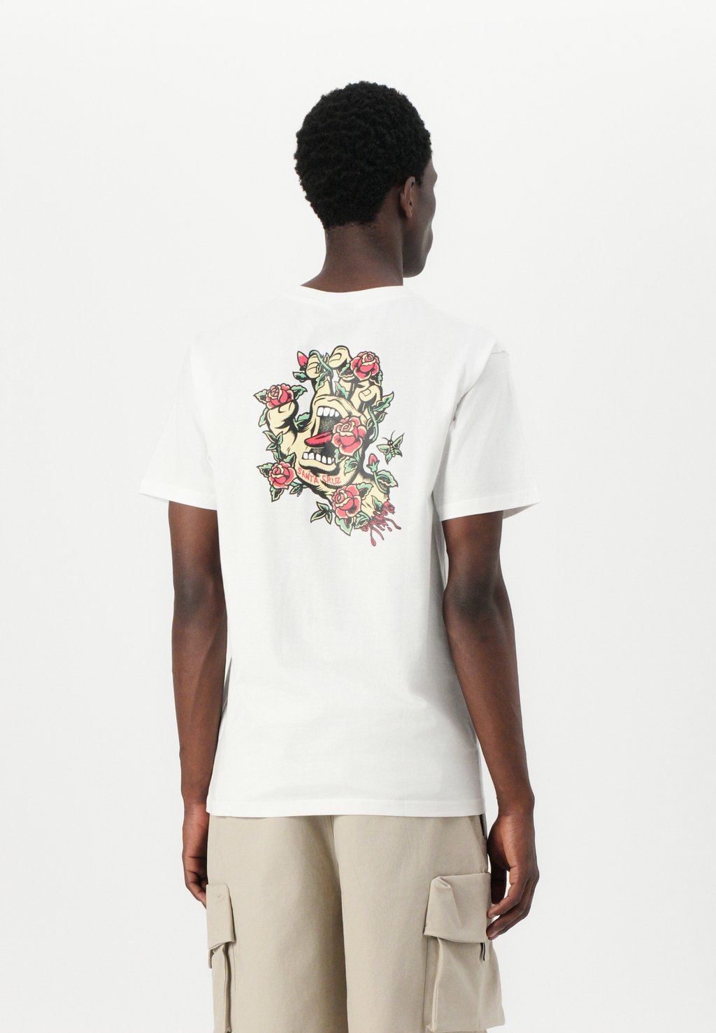 

Футболка с принтом SCREAMING ROSE FLASH UNISEX Santa Cruz, белый