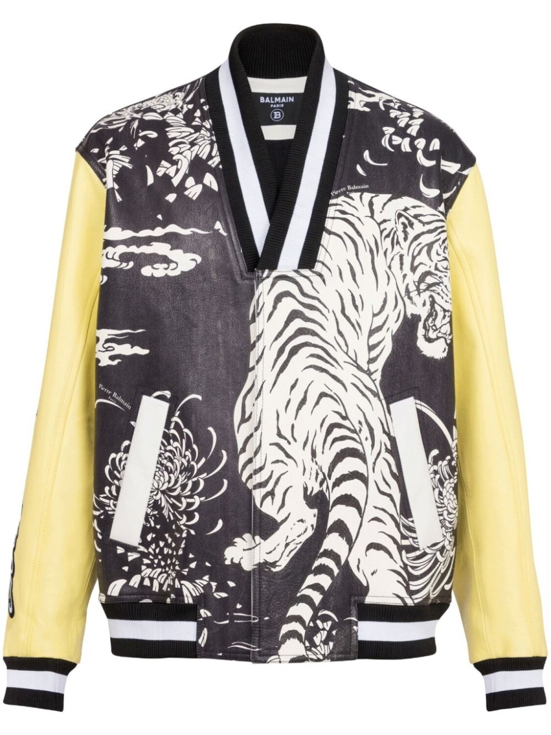 

Balmain бомбер с графичным принтом, черный