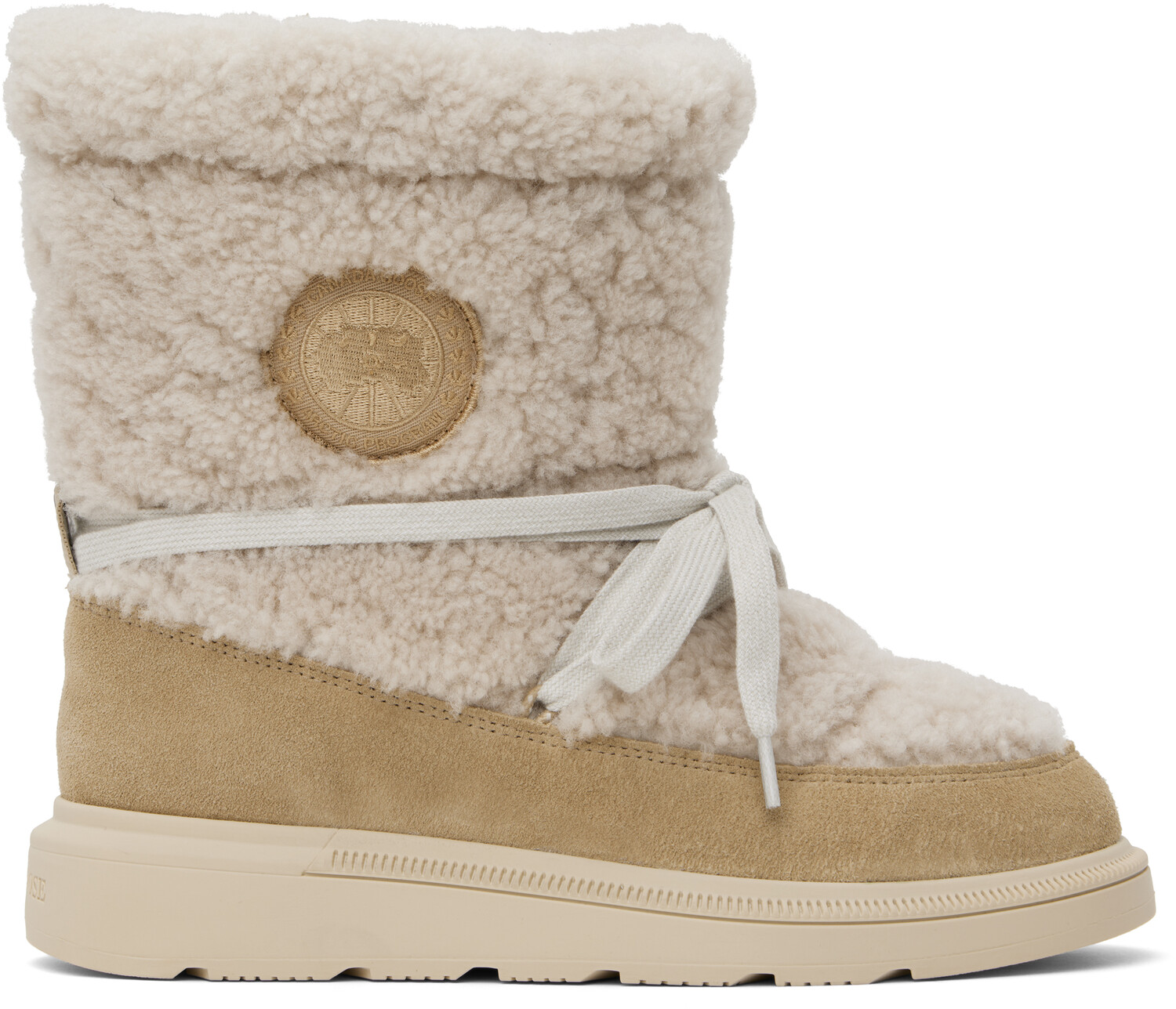 Бежевые сапоги Demma Shearling Puffer Canada Goose