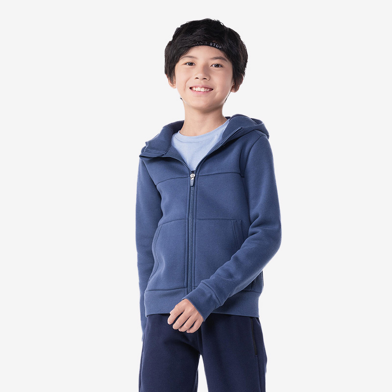 

Молодёжная утеплённая толстовка с капюшоном Domyos 900 тёмно-бирюзового цвета