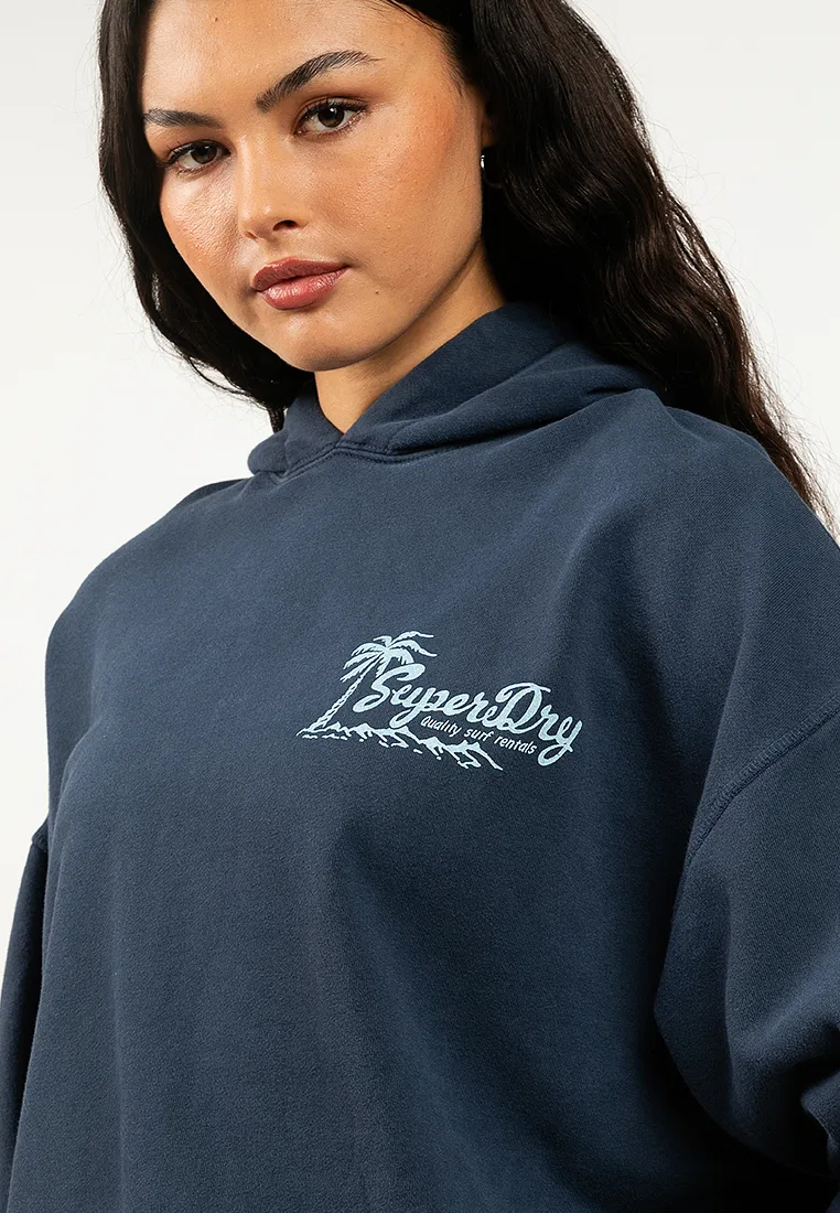 Худи оверсайз, Lo-Fi Outdoor Superdry, темно-синий — фото 3