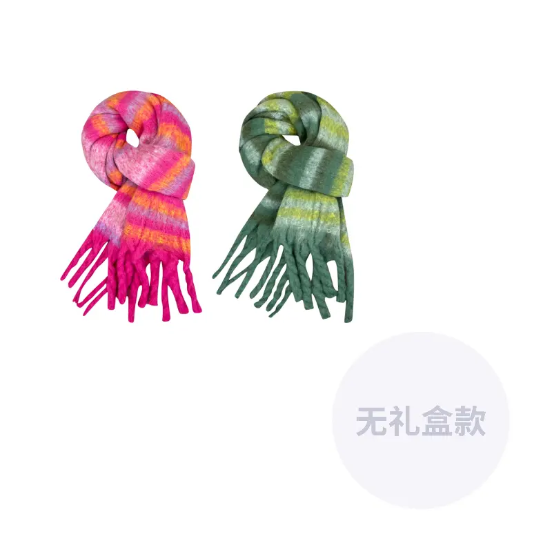 

CMFY Вязаный шарф унисекс, Pink+Green