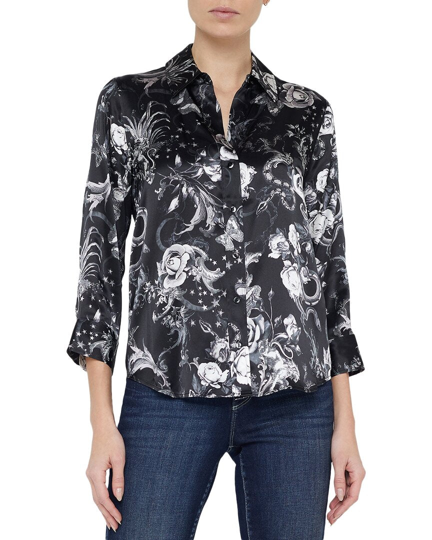 

Блузка из шелка L'AGENCE Dani, черный