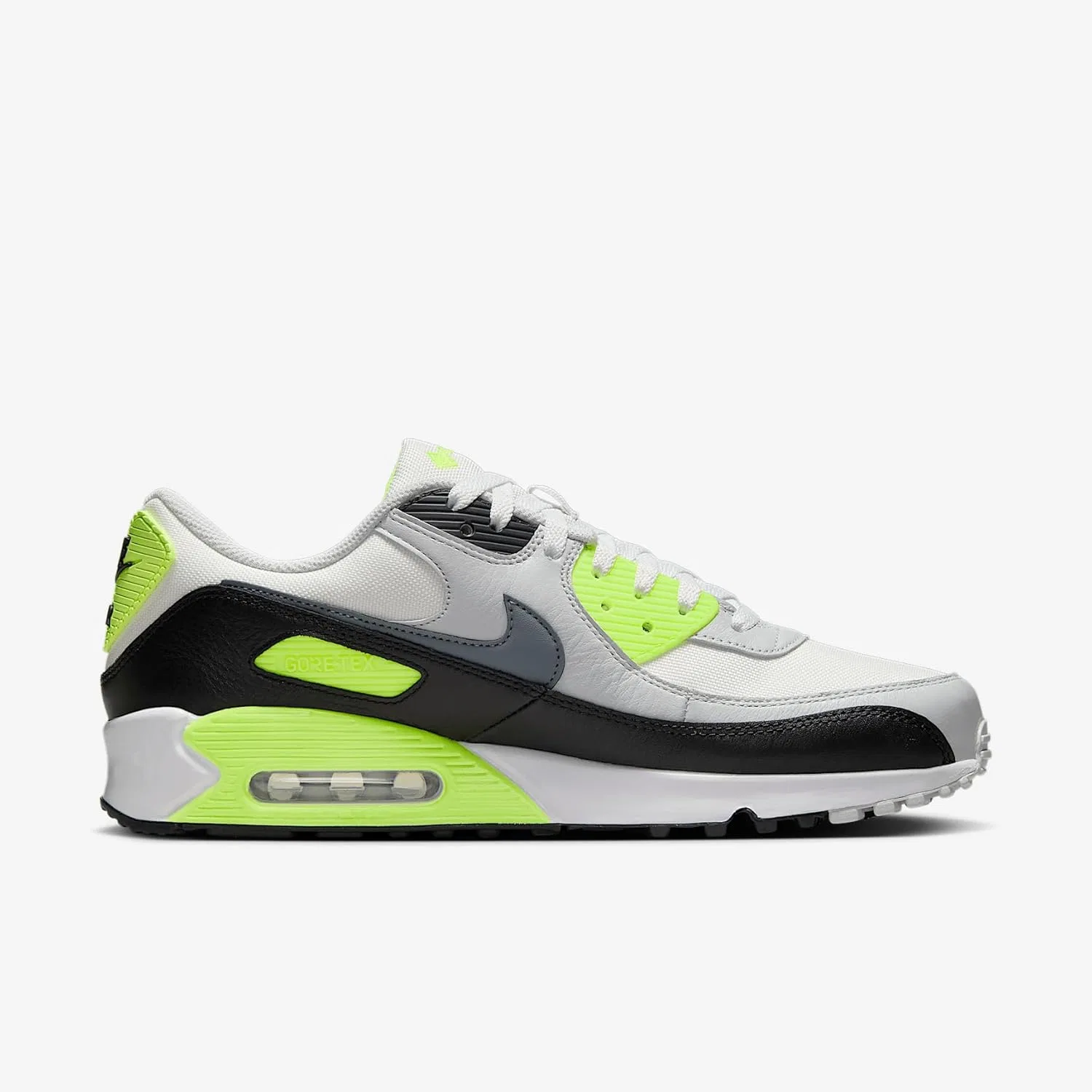 Кроссовки Nike Air Max 90 GTX для бега, модель Dj9779, Summit White Volt Black Cool Grey — фото 3