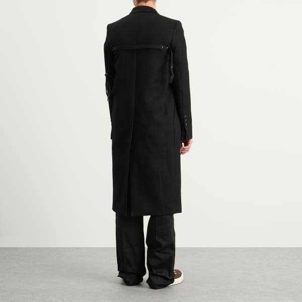 Пальто из шерсти Конкордиана Rick Owens, черный — фото 3