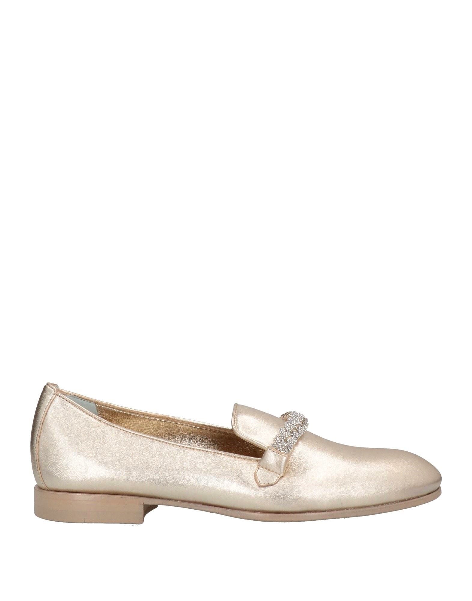 Лоферы Santoni, платиновый