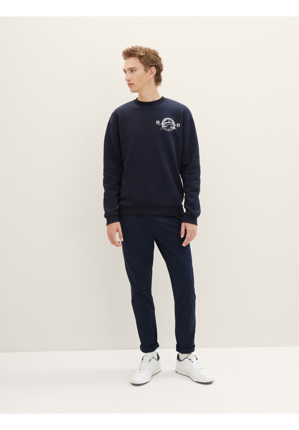 

Чиносы Slim Fit Chino With Belt Tom Tailor, цвет sky captain blue