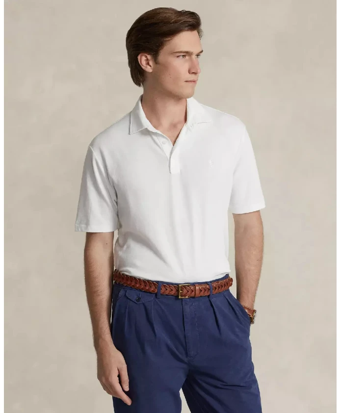 Хлопковая рубашка поло, классический крой. Ralph Lauren, белый — фото 2
