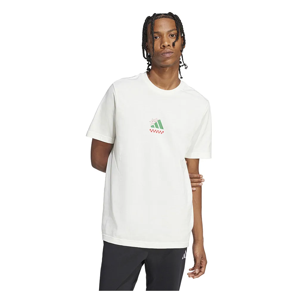 

Футболка с коротким рукавом adidas Lounge Pizza Graphic, белый